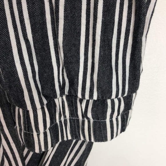 Drew Striped Jogger Jumpsuit Sleeveless Charcoal Grey Small - Picture 5 of 8